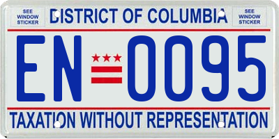 DC license plate EN0095