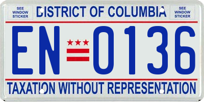 DC license plate EN0136