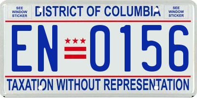 DC license plate EN0156