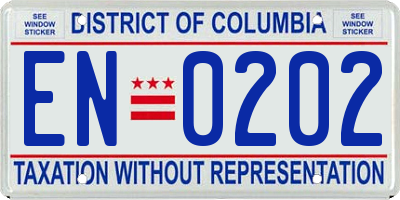 DC license plate EN0202