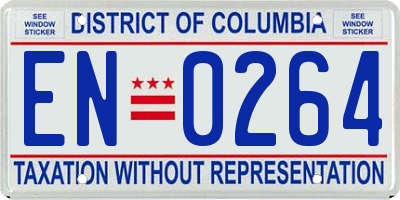 DC license plate EN0264