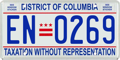 DC license plate EN0269
