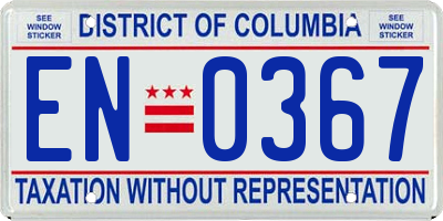 DC license plate EN0367