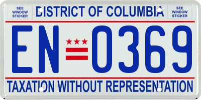 DC license plate EN0369