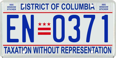 DC license plate EN0371