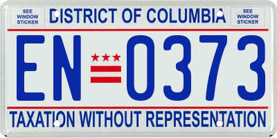 DC license plate EN0373