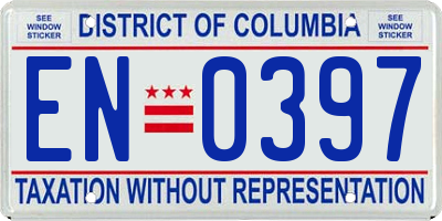 DC license plate EN0397