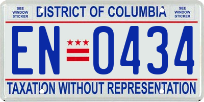 DC license plate EN0434