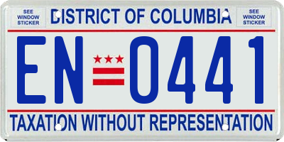 DC license plate EN0441