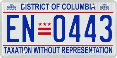 DC license plate EN0443
