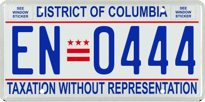 DC license plate EN0444