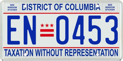 DC license plate EN0453