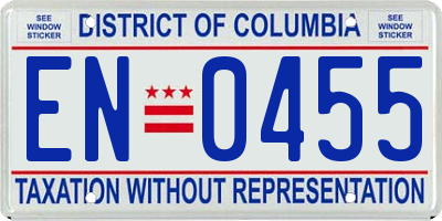 DC license plate EN0455