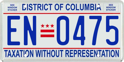 DC license plate EN0475