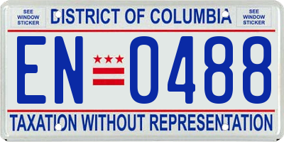 DC license plate EN0488