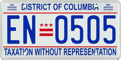 DC license plate EN0505