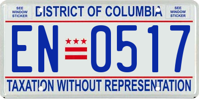DC license plate EN0517