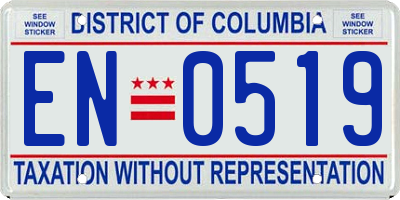 DC license plate EN0519
