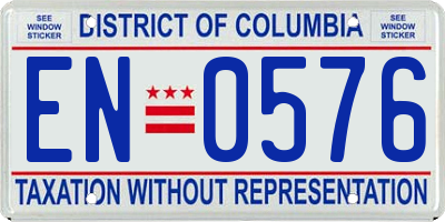 DC license plate EN0576