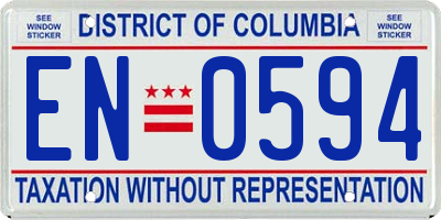 DC license plate EN0594