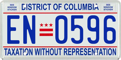 DC license plate EN0596