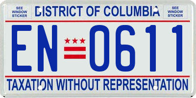 DC license plate EN0611