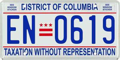 DC license plate EN0619