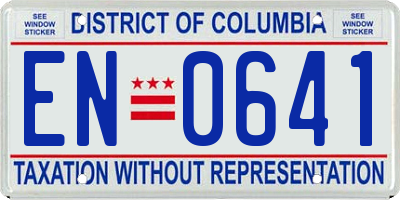 DC license plate EN0641