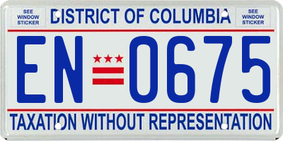 DC license plate EN0675