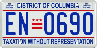 DC license plate EN0690