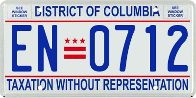 DC license plate EN0712