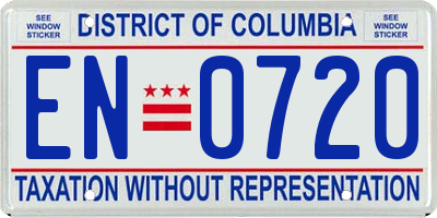 DC license plate EN0720