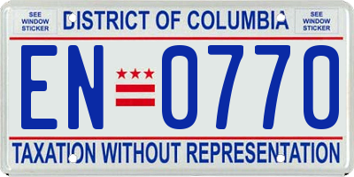 DC license plate EN0770