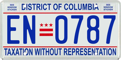 DC license plate EN0787