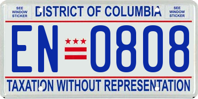 DC license plate EN0808