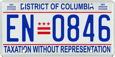 DC license plate EN0846