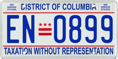 DC license plate EN0899