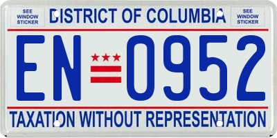 DC license plate EN0952