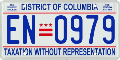 DC license plate EN0979