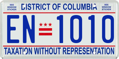 DC license plate EN1010