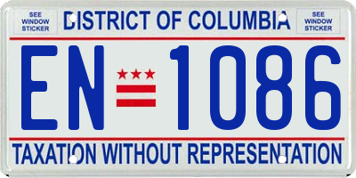 DC license plate EN1086