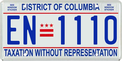 DC license plate EN1110