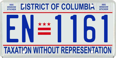 DC license plate EN1161