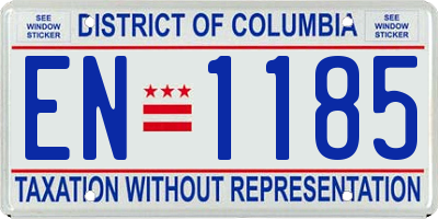 DC license plate EN1185