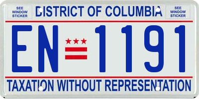 DC license plate EN1191