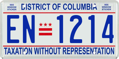 DC license plate EN1214
