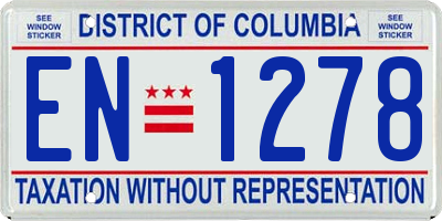 DC license plate EN1278
