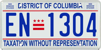 DC license plate EN1304