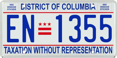 DC license plate EN1355