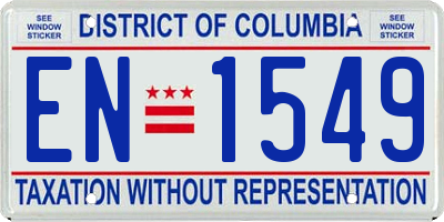 DC license plate EN1549